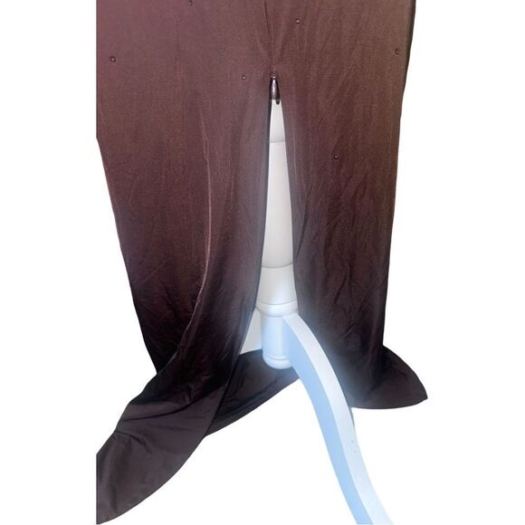SKIMS x Swarovski Jelly Sheer Long Dress in Cocoa Sz Medium NWTs - Picture 5 of 10